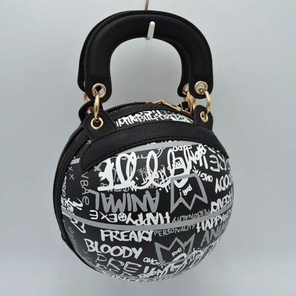 Graffiti Basketball Shape Clutch Model 1 - Picture 5 of 14